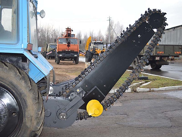 Траншеекопатель дэм 150 с зимним рабочим органом с одним цилиндром