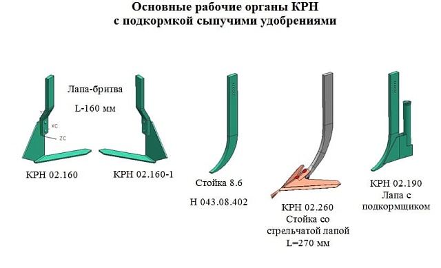 Культиватор для обработки высокостебельных культур КРН (с сыпучими удобрениями)
